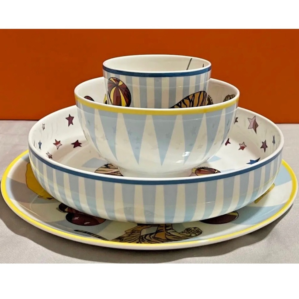 Hermes Circus Tableware Blue New